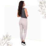 FLOOW - COLOR klasszikus női nadrág csípőig érő fazon - bézs színben, S