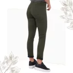 FLOOW - COLOR klasszikus női nadrág csípőig érő fazon - khaki színben, L