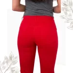 FLOOW - COLOR klasszikus női nadrág csípőig érő fazon - piros színben, 3XL