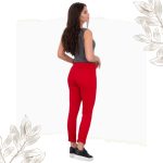 FLOOW - COLOR klasszikus női nadrág csípőig érő fazon - piros színben, S