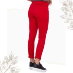 FLOOW - COLOR klasszikus női nadrág csípőig érő fazon - piros színben, S