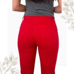 FLOOW - COLOR klasszikus női nadrág csípőig érő fazon - piros színben, S