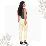 FLOOW - COLOR klasszikus női nadrág csípőig érő fazon - sárga színben, L