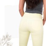 FLOOW - COLOR klasszikus női nadrág csípőig érő fazon - sárga színben, M