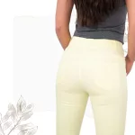 FLOOW - COLOR klasszikus női nadrág csípőig érő fazon - sárga színben, XL