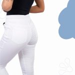 FLOOW farmernadrág derékban és boka részen gumírozott - fehér L