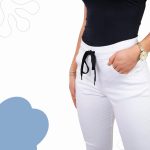 FLOOW farmernadrág derékban és boka részen gumírozott - fehér M