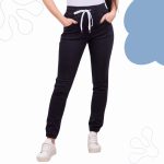 FLOOW farmernadrág derékban és boka részen gumírozott - fekete S