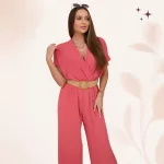 FLOOW - DECOR overall ajándék övvel - korall színben