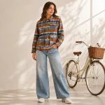 FLOOW WOOL KOCKÁS gyapjú kiskabát, bélés nélkül, átmeneti 