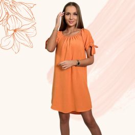 Könnyed nyári ruha midi hosszban, orange színben