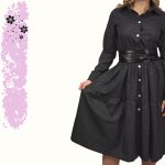 FLOOW LIDVI női ruha húzott aljjal, fekete pettyes - 2XL