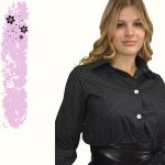FLOOW LIDVI női ruha húzott aljjal, fekete pettyes - 2XL