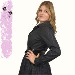 FLOOW LIDVI női ruha húzott aljjal, fekete pettyes - 2XL