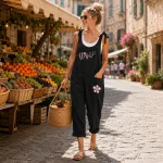 FLOOW LEN kötős OVERALL - FEKETE