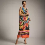 FLOOW LUREX COLD női ruha ujjatlan, virágmintás