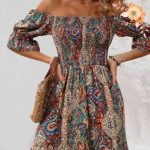 FLOOW PAVA női nyári ruha húzott felsőrésszel, L/XL