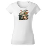 FLOOW női póló 100% pamut trending dizájn, FENYK1 - FEHÉR 