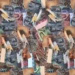 FLOOW Éjféli Mozaik farmer SHORT