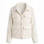 FLOOW SHERPA kiskabát – Krém színű, trendi átmeneti női kabát