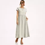 FLOOW SUN női japánujjú ruha zsebbel, American Crepe anyagból, PENÉSZ-ZÖLD színben