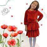 Floow Tünde kislány ruha pihe-puha bársony anyagból