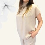 FLOOW - BELLE női szett bézs színű csillámos felületű viszkóz anyagból - S