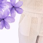 FLOOW - BELLE női szett fehér színű hímzett anyagból - XXS