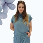 FLOOW - BELLE női szett zöld színű csillámos felületű viszkóz anyagból - S