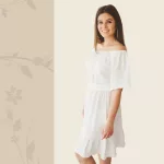 FLOOW Kia - cargo női ruha midi hosszban, fehér színben, 2XL/3XL