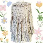 FLOOW Lizi vintage virágkrém kislány ruha