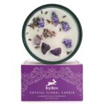 Hop Hare HOLD Gyertya  Ametiszt kristállyal és Levendula virággal