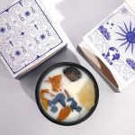 Hop Hare TRÓN Gyertya Szodalit , Citrin kristállyal és Citrom virággal