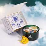 Hop Hare TRÓN Gyertya Szodalit , Citrin kristállyal és Citrom virággal