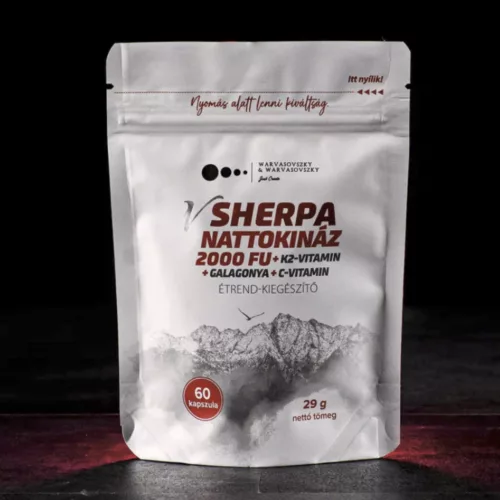 vSherpa Nattokináz + K2-vitamin + Galagonya + C-vitamin étrend-kiegészítő, vérkeringés javítása
