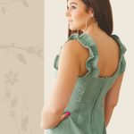 FLOOW Rea - női ruha fodros pánttal, menta