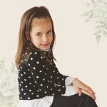 FLOOW Zoé - kislány felső fodros aljjal, fekete