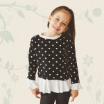 FLOOW Zoé - kislány felső fodros aljjal, fekete