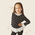 FLOOW Zoé - kislány felső fodros aljjal, fekete